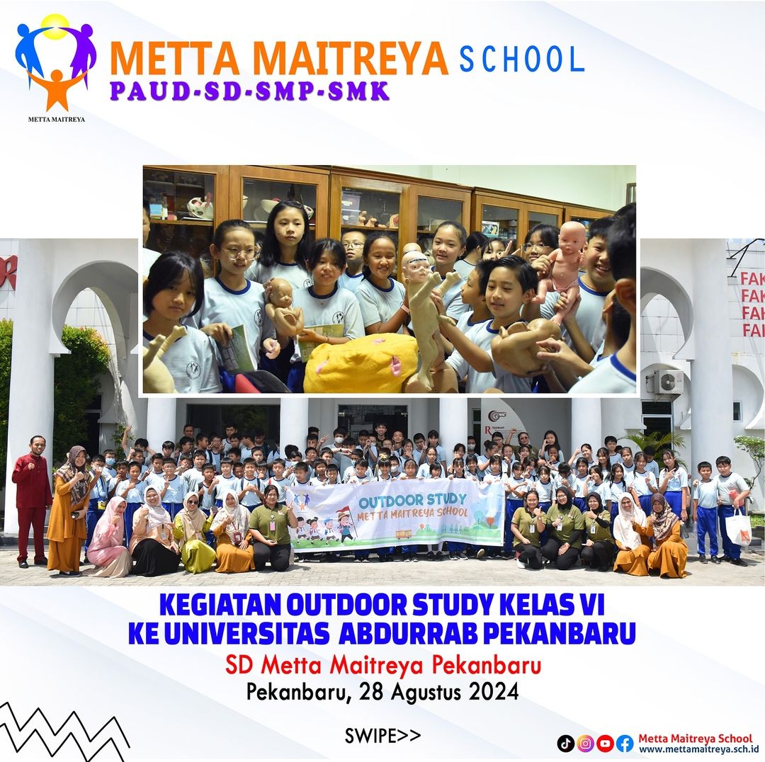 Kegiatan Outdoor Study Kelas VI Ke Universitas Abdurrab Pekanbaru SD Metta Maitreya